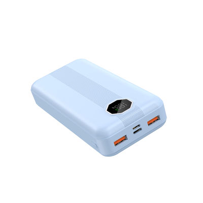 Синий белый 10000mAh PD Power Bank Микросовместимое зарядное устройство с номинальной мощностью 20 Вт 22,5 Вт