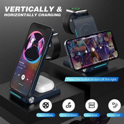 Хорошая цена. Многоцветная станция быстрой зарядки 10 Вт для iPhone Apple Watch AirPods онлайн